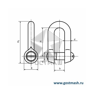 Скоба шкентельная 80 ОСТ 5.2003-78